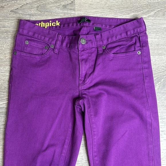 NEW J.Crew Women’s Purple Toothpick Low-Rise Skinny Jeans Sz 26 - Picture 2 of 11